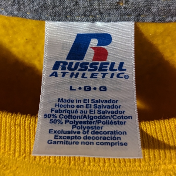Blank Russell athletic yellow crewneck - Picture 2 of 2